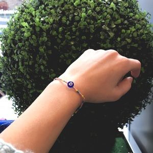 (NEW) Beaded Evil Eye Bracelet